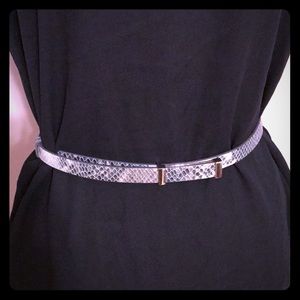 Grey snake skin colored belt
